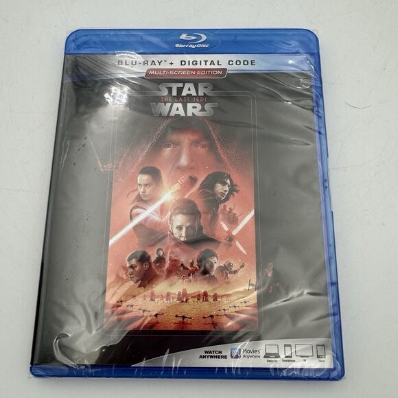 Star Wars: Episode VIII - The Last Jedi (Blu-ray + Digital) New Sealed - Picture 1 of 3